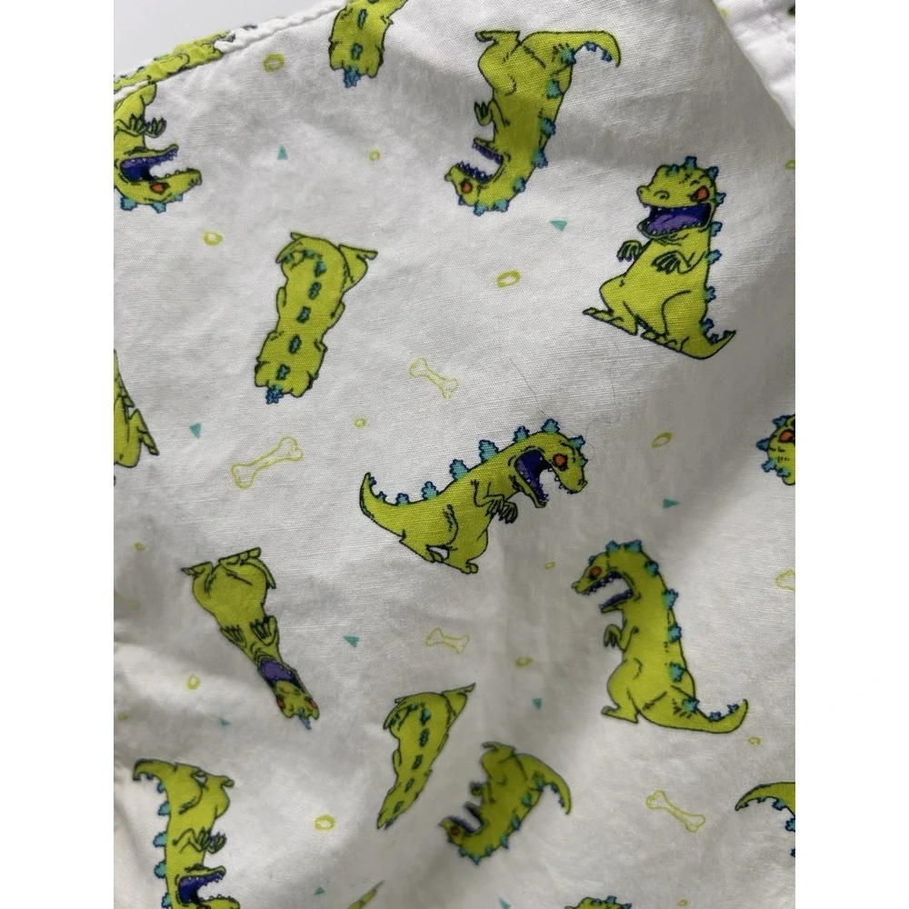 Nickelodeon‎ Rugrats Dinosaur Reptar All Over Print Mens Shirt Small Button Up